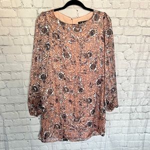 Lulus Blush Pink Floral Shift Dress